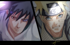 Naruto and Sasuke (disegnato e colorato al pc da me u.u)